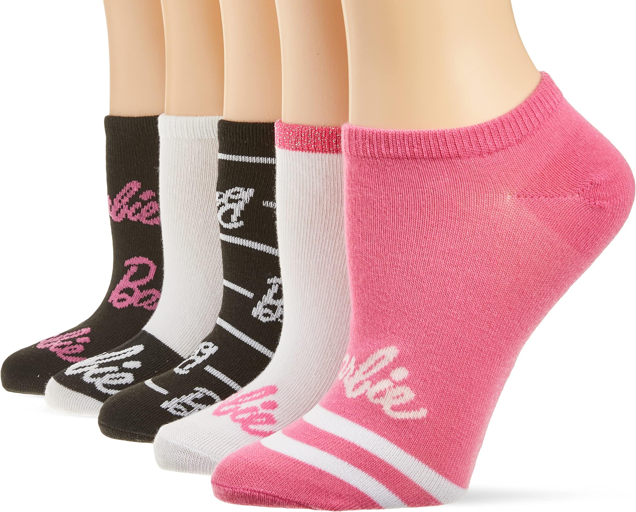 Womens Classic 5 Pack No Show Ankle Socks
