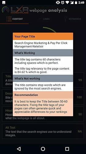 SEO Webpage Analysis