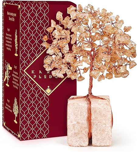 Miniatura 134 de Árbol de la vida de cristal curativo de 7 chakras, árboles bonsái hechos a mano para energía positiva, dinero y buena suerte, árbol para decoración