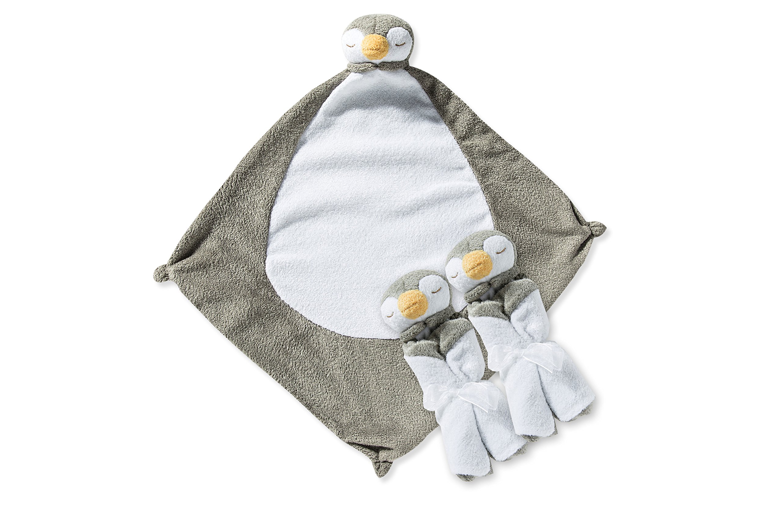 Angel Dear Three of a Kind Blankie Grey Penguin