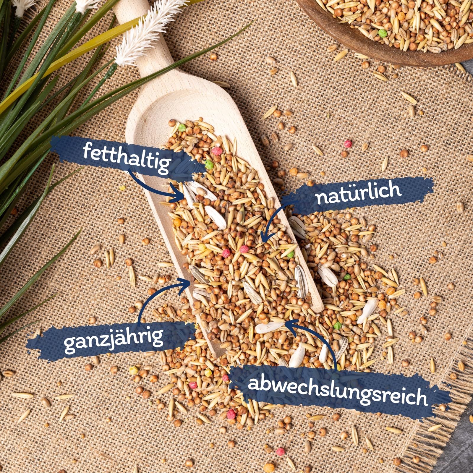 Lyra Pet® 25 kg Streufutter für Wildvögel Vogelfutter Mischung Mischfutter | Wildvogelfutter ganzjährig - Aus Getreide & Samen - Ideal für Vogelhäuser & Futterspender - Abwechslungsreich & fetthaltig