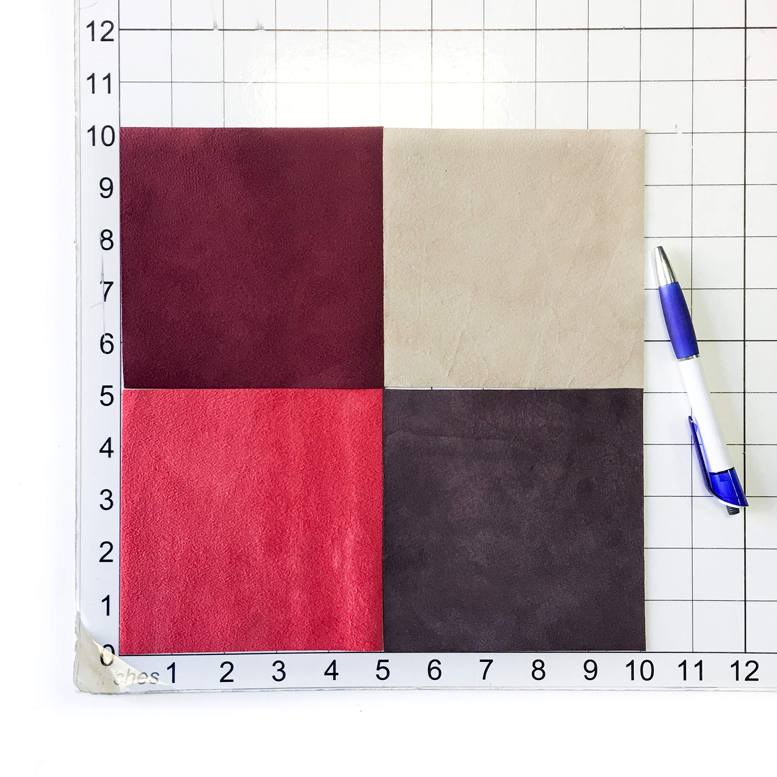 Juego de piel familiar (rojo, 12 x 12 cm)