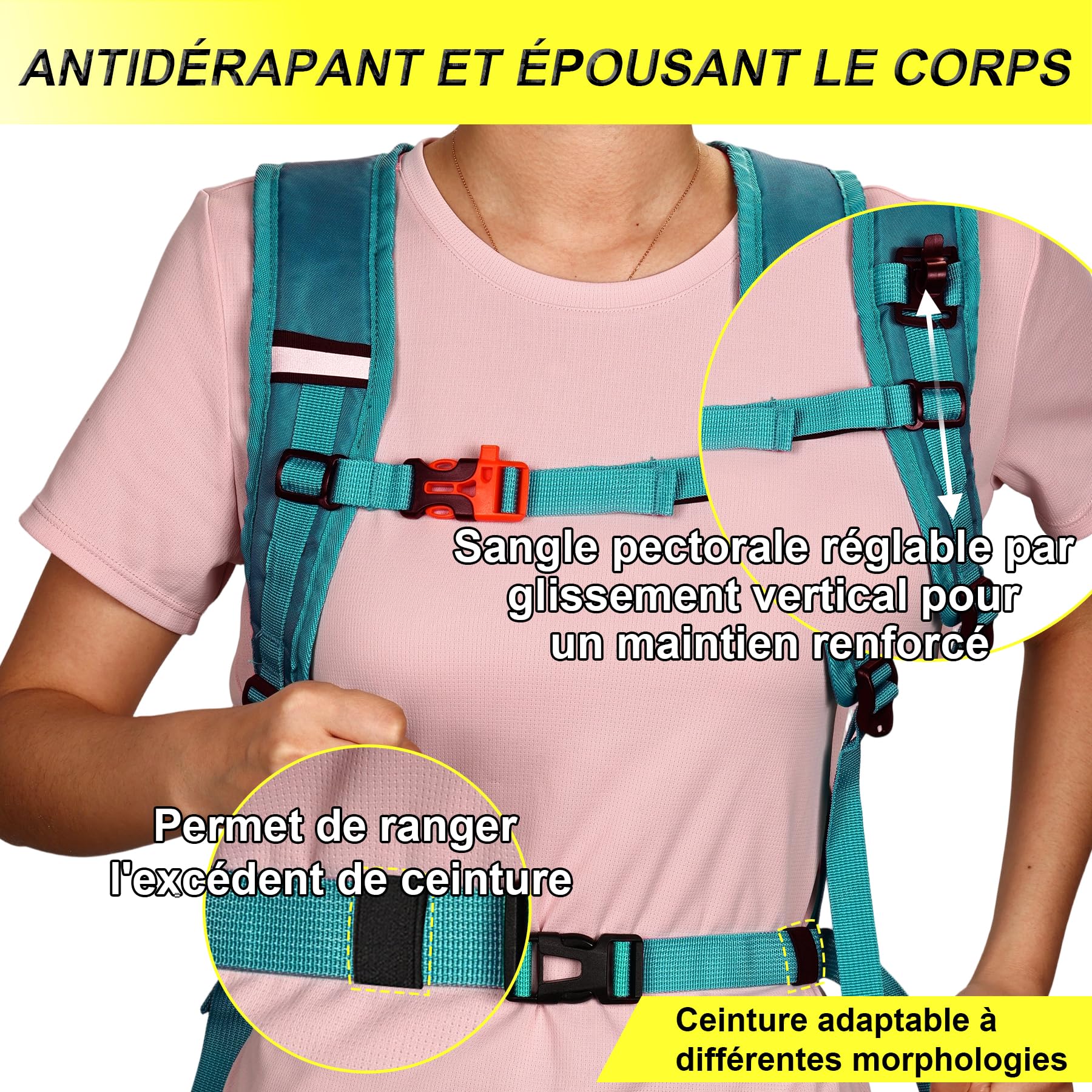 LOCAL LION Sac à Dos de Vélo 10L Sac Vtt Homme Femme Sacs à Dos de Ski pour Cyclisme Randonnée Voyage Sport Course Bicyclette Camping Ultraléger Respirable