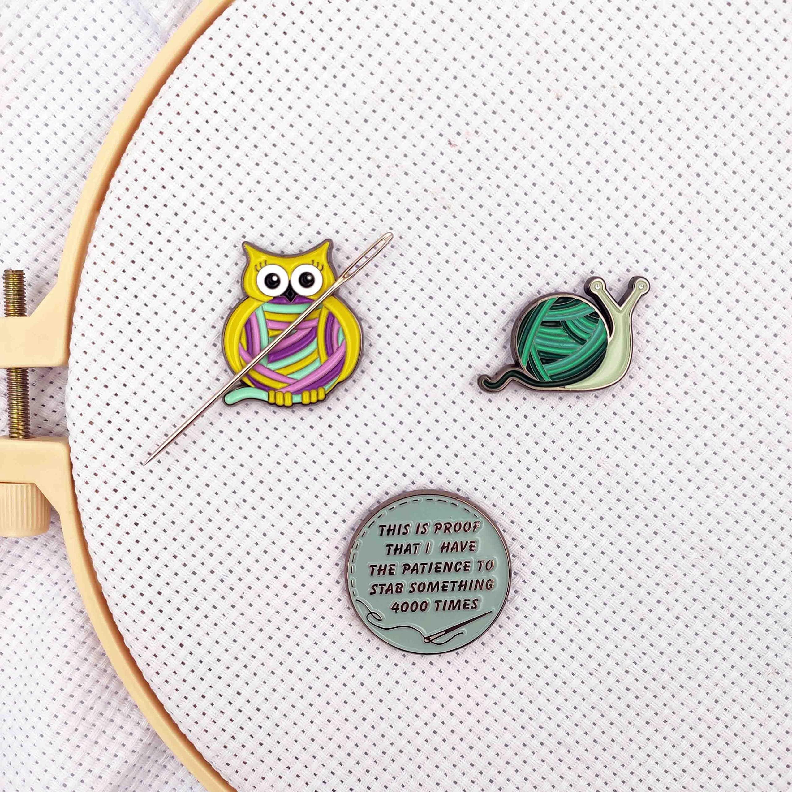 Magnetic Needle Minder for Cross Stitch, Set of 3 Needle Keepers for Sewing and Embroidery Kit Needle and Pin Holders for Crafts Needlework Supplies