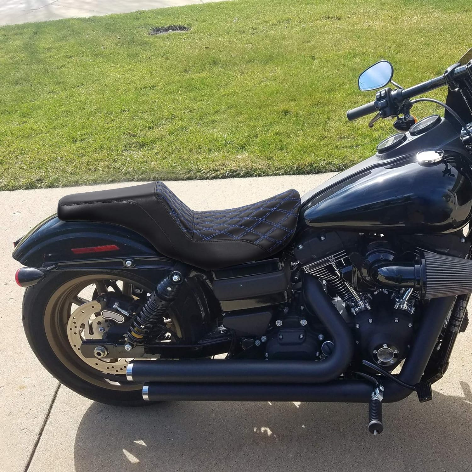 Rider Driver & Passenger Seat Fit For Harley Dyna Super Glide Street Bob Wide Glide Fat Bob Low Rider Switchback 2006-2017