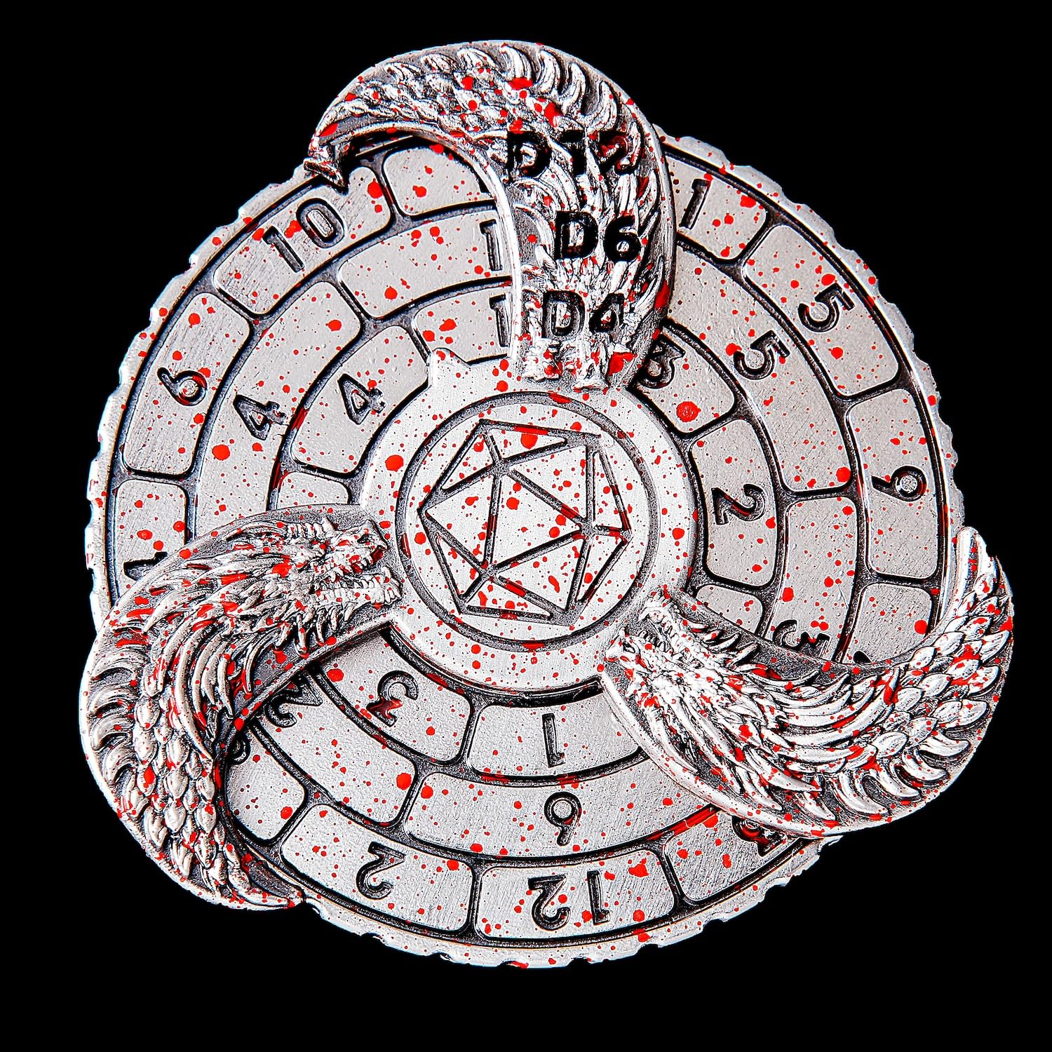 Jeu de dés DND rotatifs 7 en 1, dés DND rotatifs en métal Donjons et Dragons, dés boussole DND, jeu de rôle cool