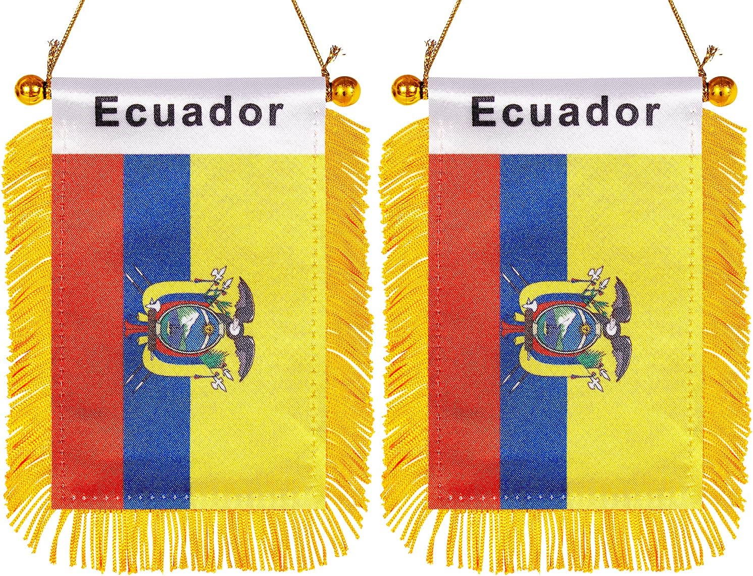 Bandierine Ecuador Ecuadorian - 30 Pezzi Da 20x13 Cm, Festone 11,6 M In Poliestere Resistente UV, Decorazioni Per Feste - 2