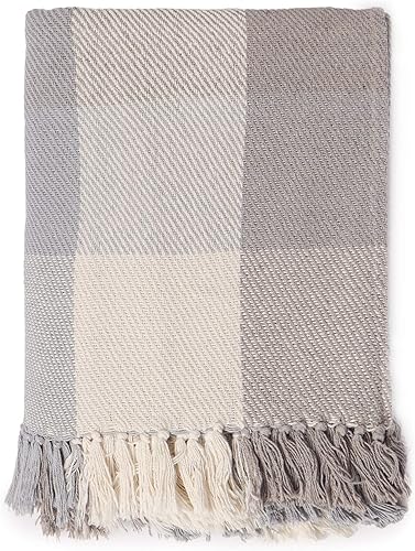 Miniatura 4 de REDEARTH Manta clásica de alta calidad, manta de regazo suave de peso medio en espiga para sofá, cama, sofá, sillas, sofá biplaza, automóvil, sala