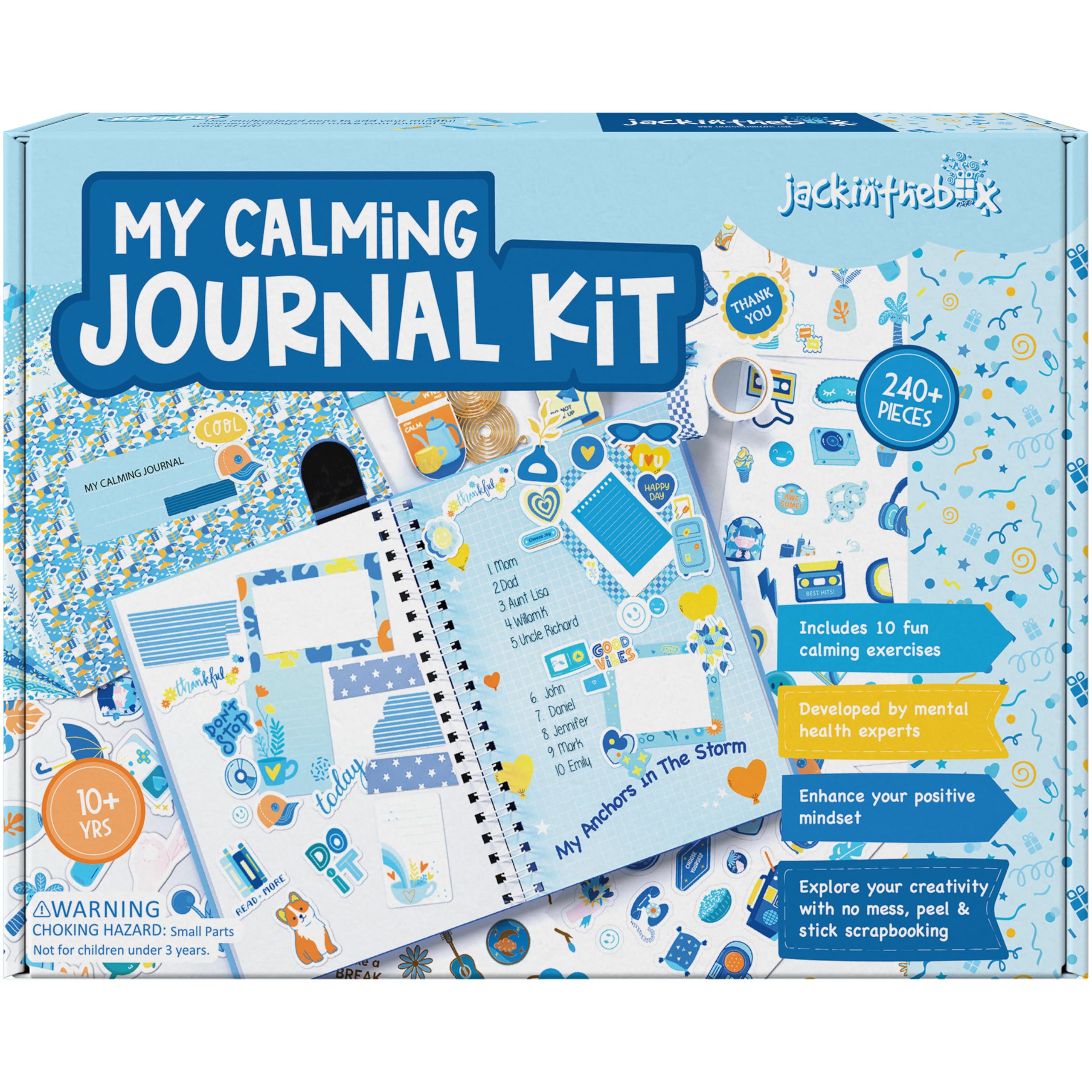 Jackinthebox Calming Journal Kit for Girls, DIY Crafts, Scrapbook Toys Set