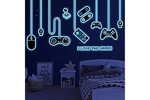 Glow in the Dark Gamer Wall Decals for Boys