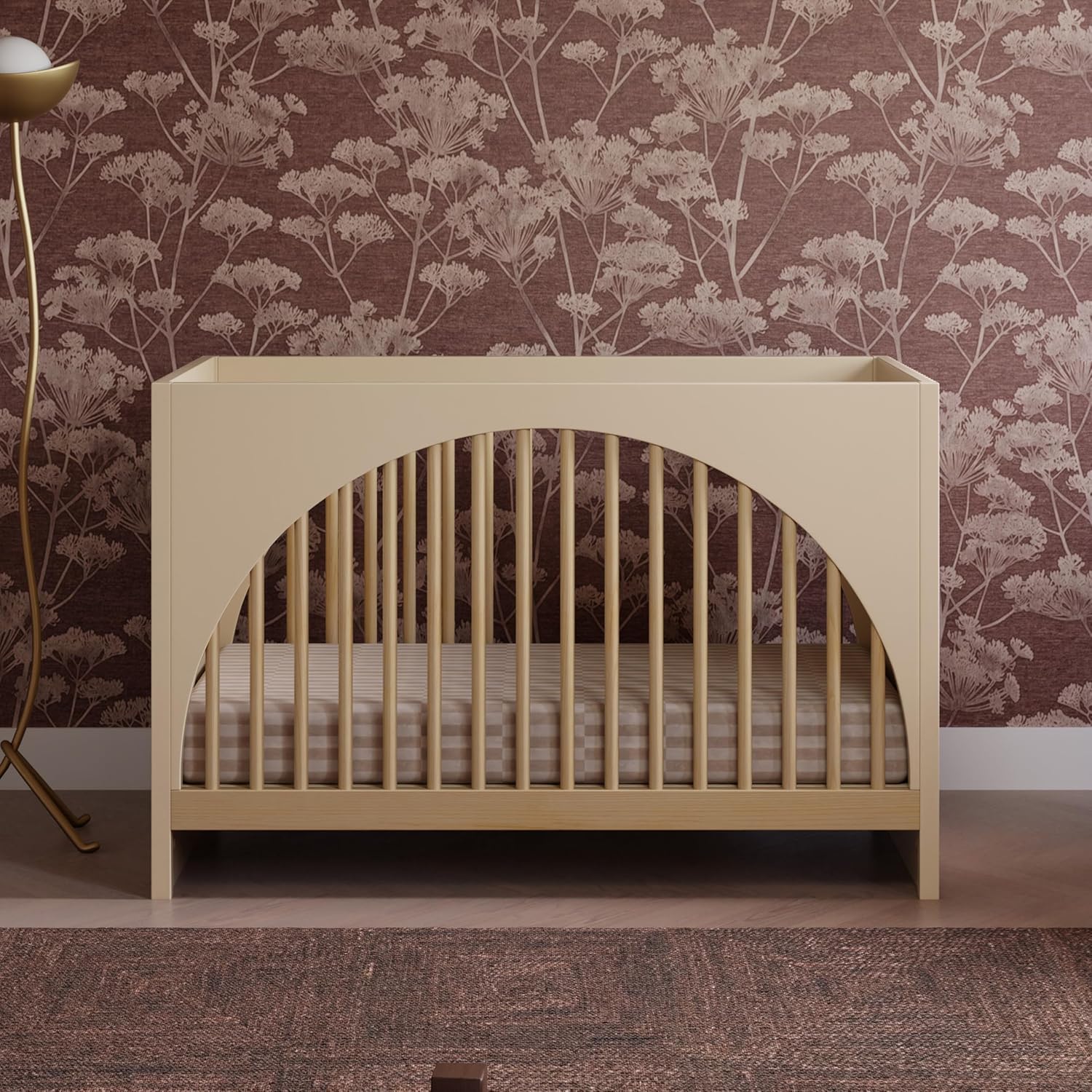 Babyletto Moab 3-in-1 Convertible Crib in Taupe and Ash, GREENGUARD Gold Certified