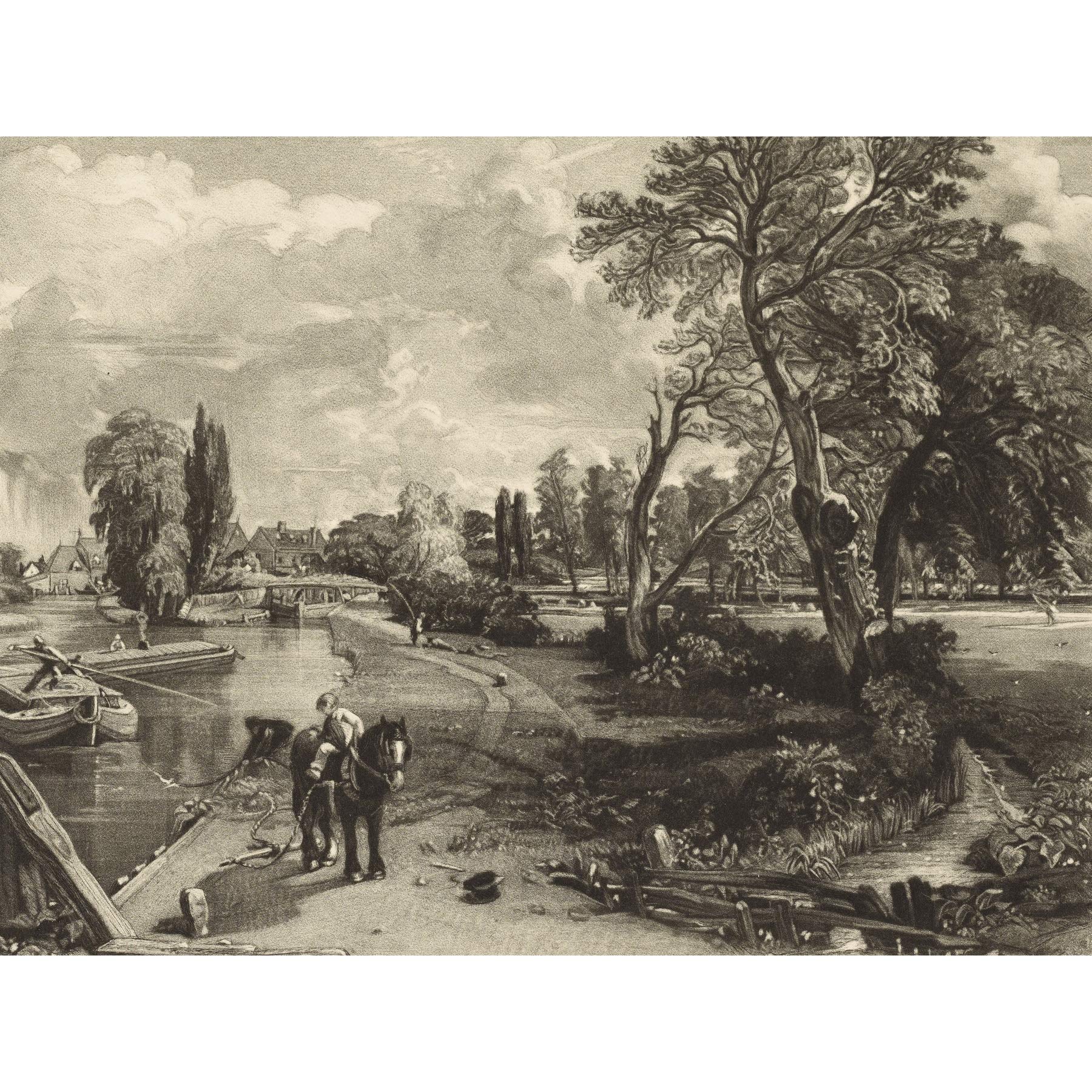 Artery8 David Lucas Flatford Mill 1846 Painting Large XL Wall Art Canvas Print