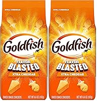 Vista 31 de Pepperidge Farm Goldfish Flavor Blasted Cheddar Jack'd Crackers, bolsa de 6.6 onzas