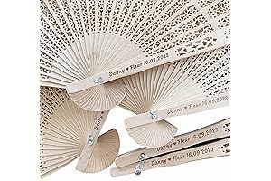 Exquisite Personalized Folding Hand Fans for Weddings