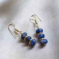 Vista 101 de Gempires Lightweight Beaded Earrings Handmade Gemstone Jewelry Hypoallergenic Gold Plated Dangling Earrings For Women
