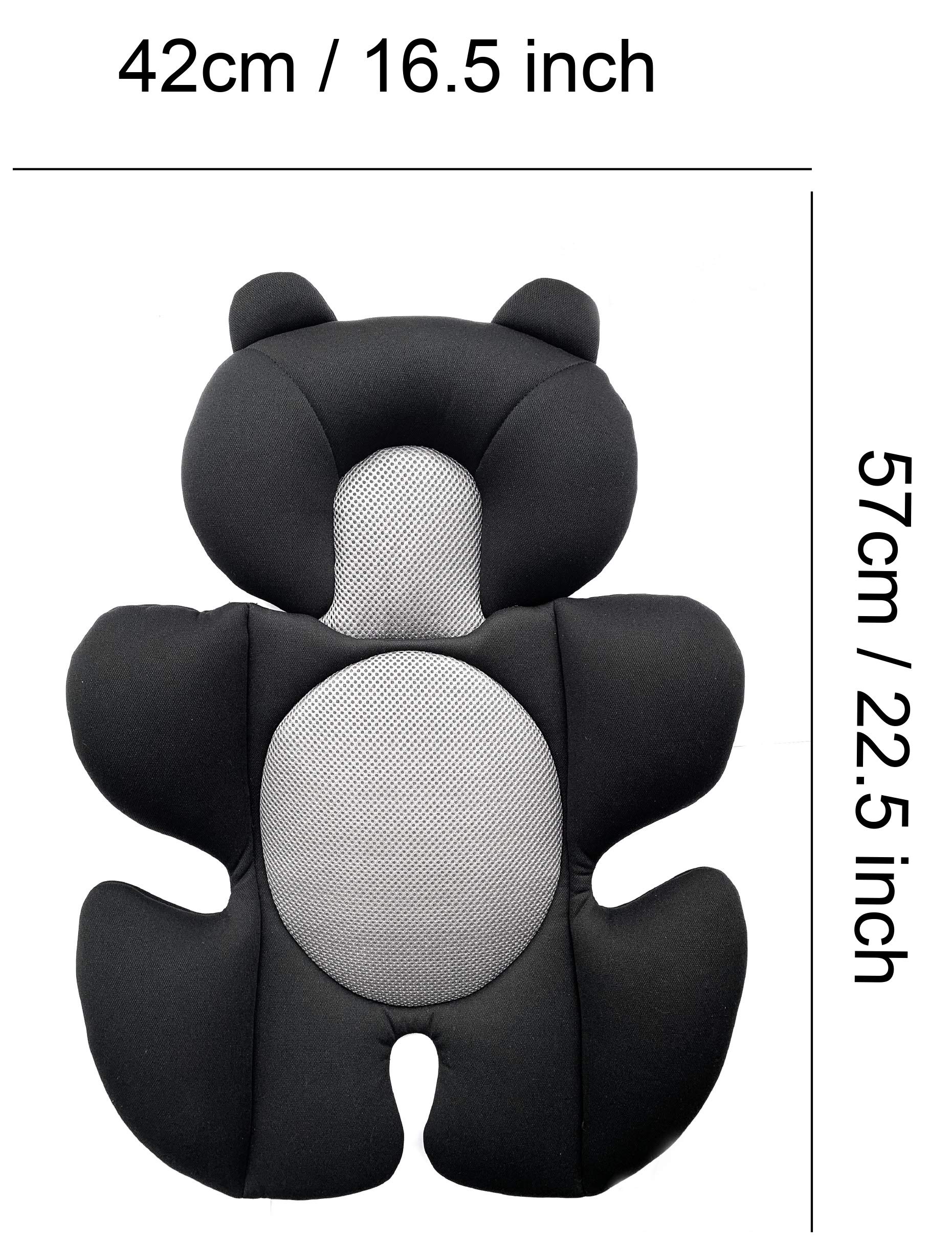 Babyautositz kissen Autositz-Einsatz Sitzauflagen Universal für Kinderwagen Autositz Hochstuh (schwarz)