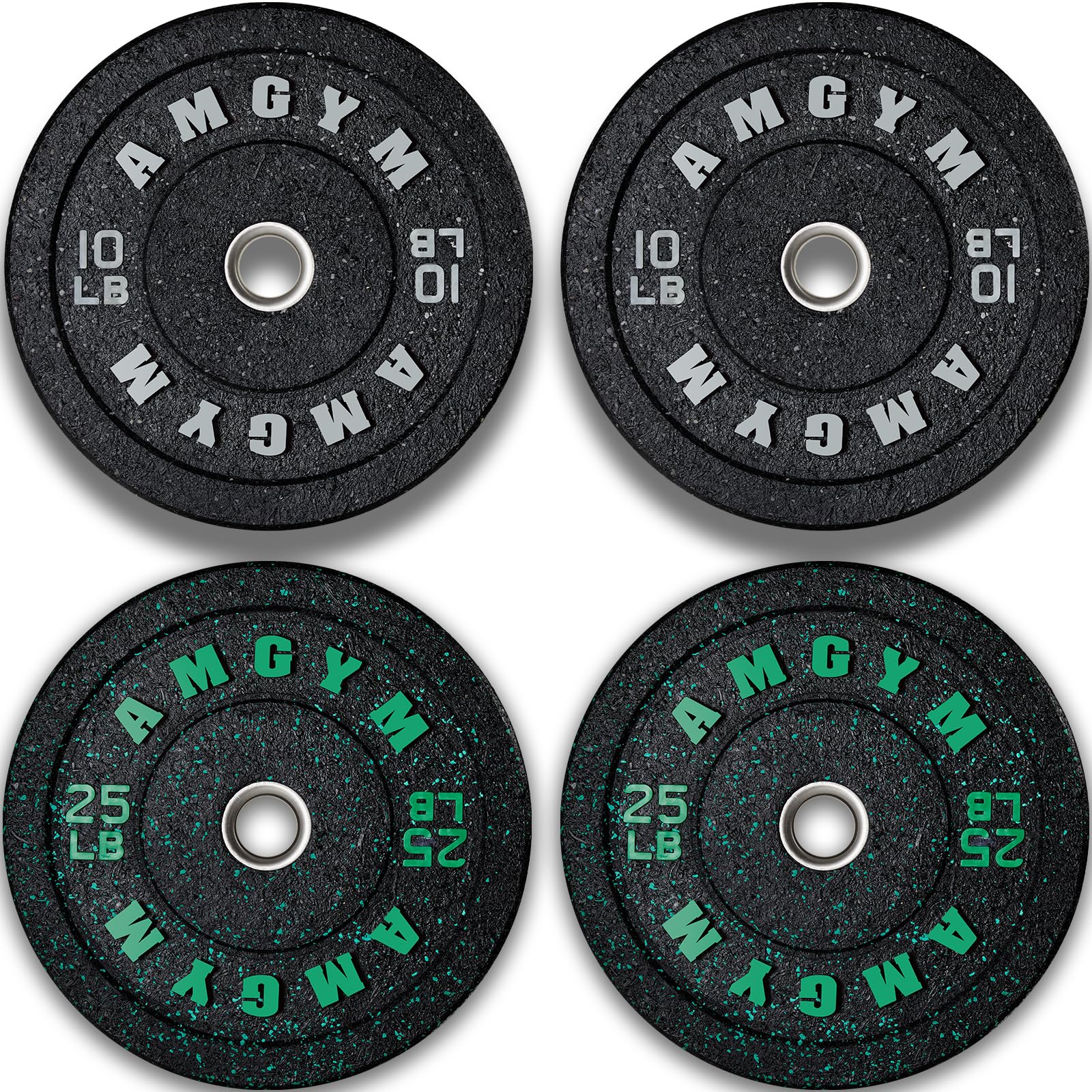 Bumper Plate Set with Colored Flecks (AMGYM)