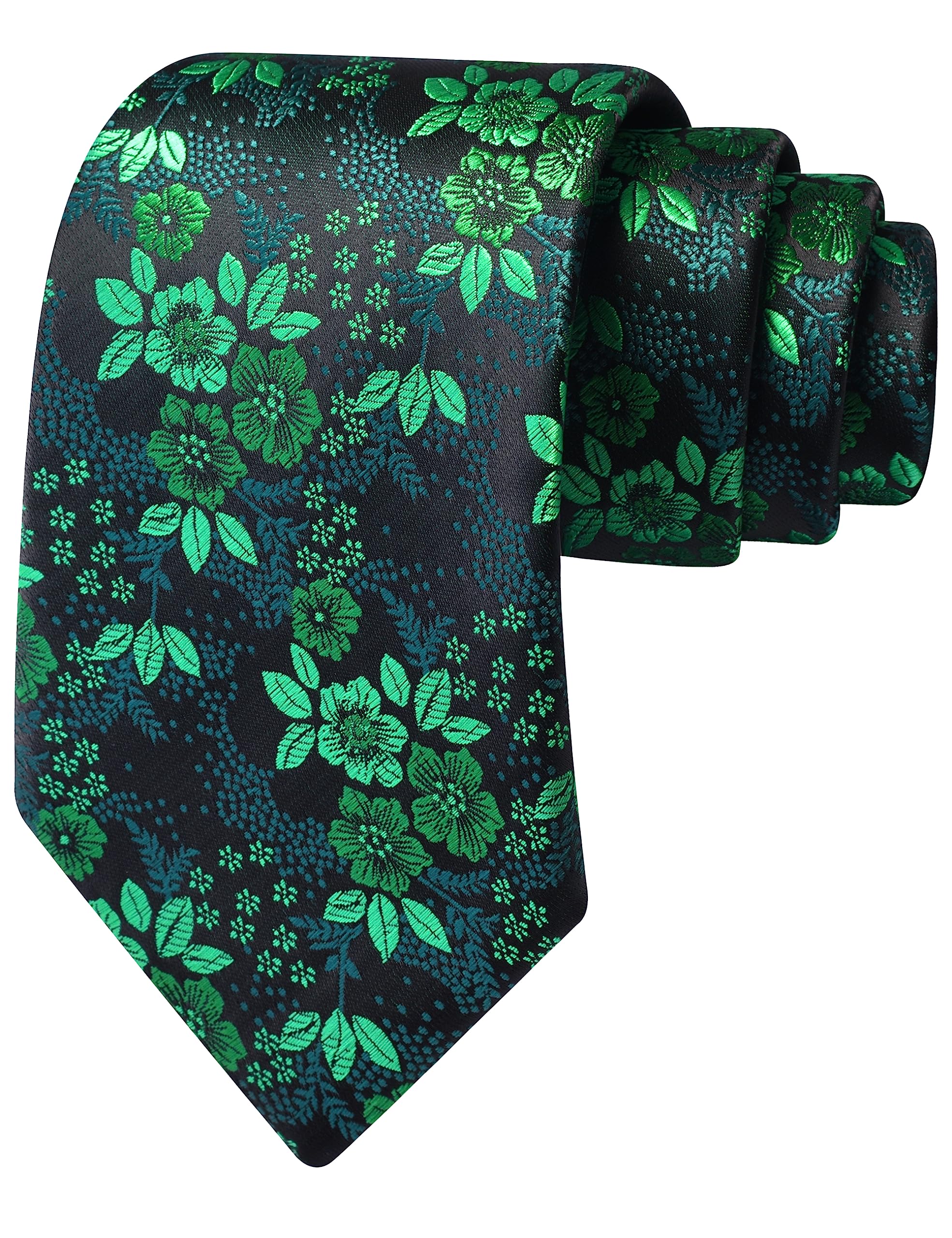 GUSLESON 3.15"(8cm) Fashion Striped PaisleyTies Mens Plaid Flower Necktie for Wedding