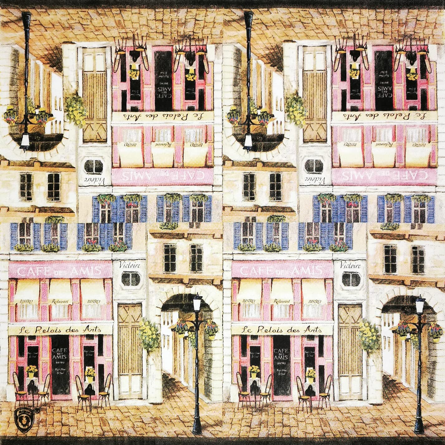 100 Valentinstag Servietten Vintage-Stil – Rotes Herz & Rosen-Design, 16,5 X 16,5 Cm, Einweg-Papierservietten