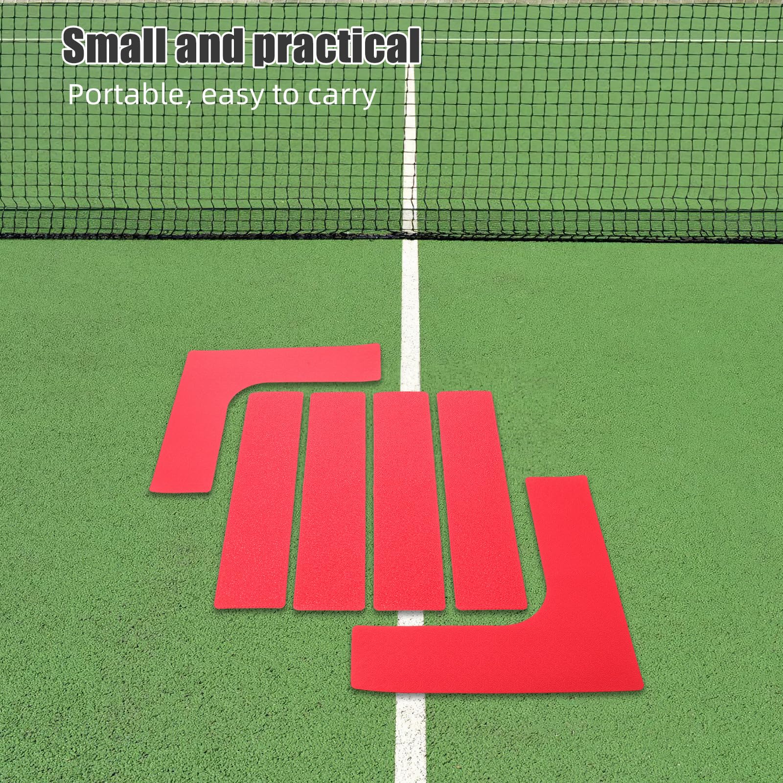 1 zestaw Profesor Pickleball Court Marking Kit – przenośne linie do pickleballa do szybkiego i łatwego montażu – oficjalne żółte znaczniki do rzucania