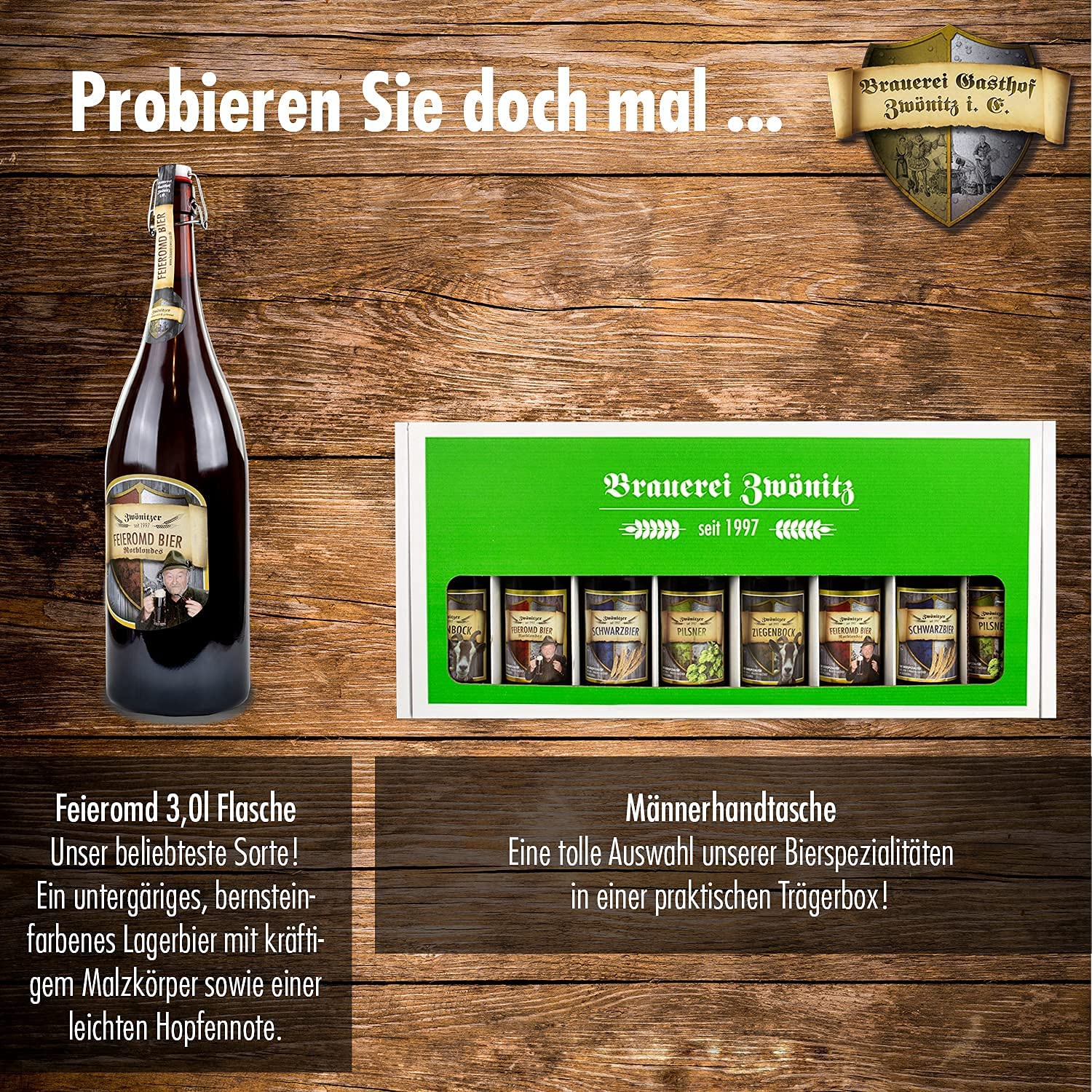 Brauerei Zwönitz 5 Liter Bierfass - Fassbier | Partyfass 5l als Geburtstagsgeschenk für Männer - Bier Geschenke für Männer - 5l Bier