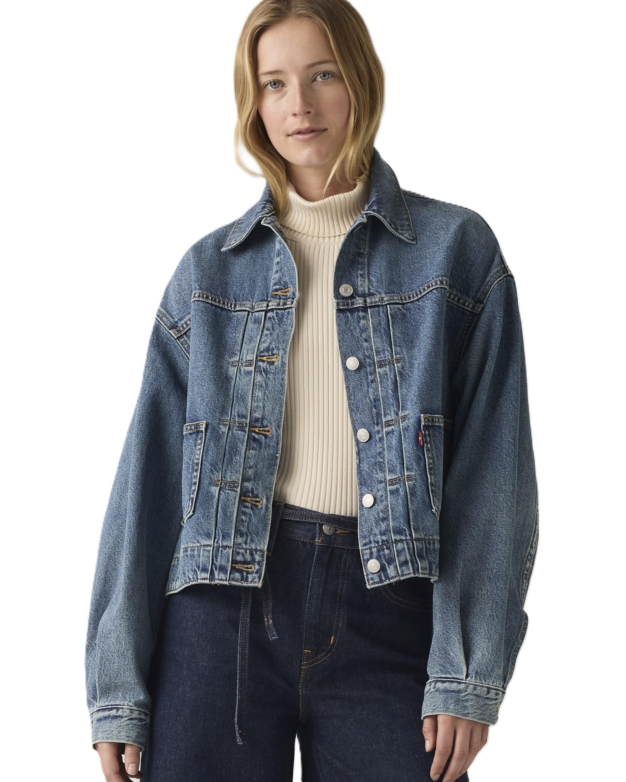 Amazon | [リーバイス] デニムジャケット バルーンスリーブ トラッカー