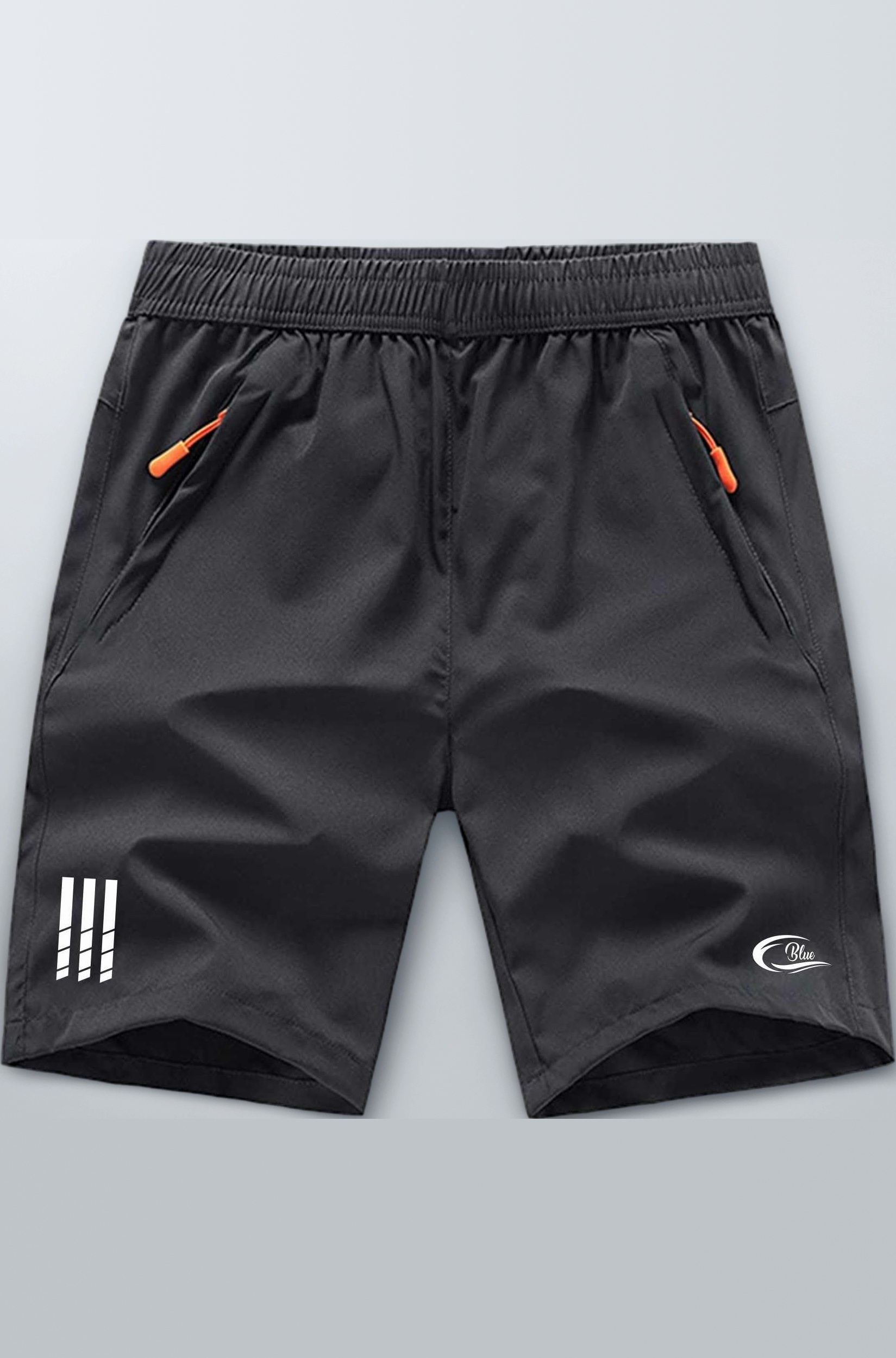 Men's Outdoor Quick Dry Lightweight Sports Shorts with 2 Zipper Pockets, Breathable Hiking Running Gym Workout Athletic Shorts