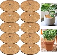 Vista 1 de Legigo 10 piezas Anillo de mantillo de fibra de coco Anillo protector de plantas para árboles, anillo de protección de árbol de coco natural de 9