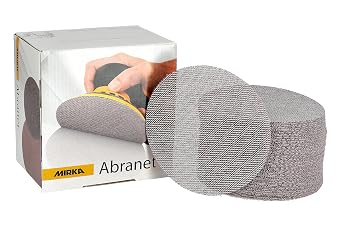 Mirka Abranet 5 Inch 80 Grit Mesh Sanding Discs, Hook and Loop, 50 Pack