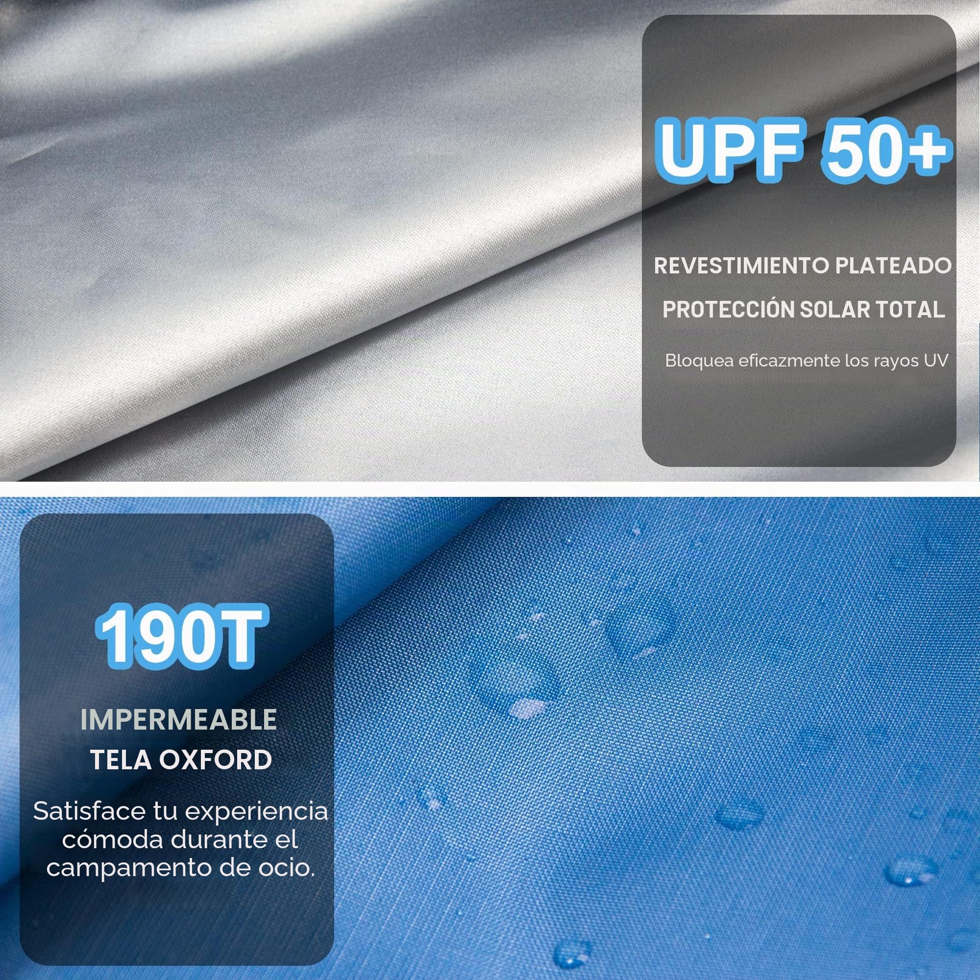 Tienda de Campaña 2 Personas Ultraligera Impermeable Pop Up Automática para Camping