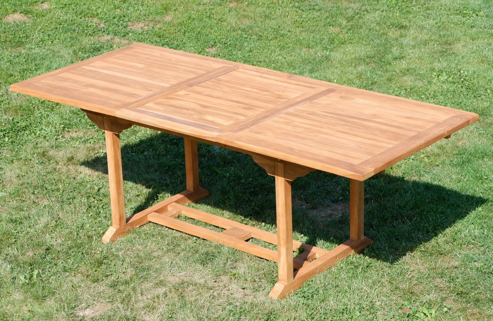 ASS Teak XXL Ausziehtisch 150/200-210 x 90 cm Holztisch Gartentisch Garten Tisch Holz SABA von Größe:150-210 x 90cm