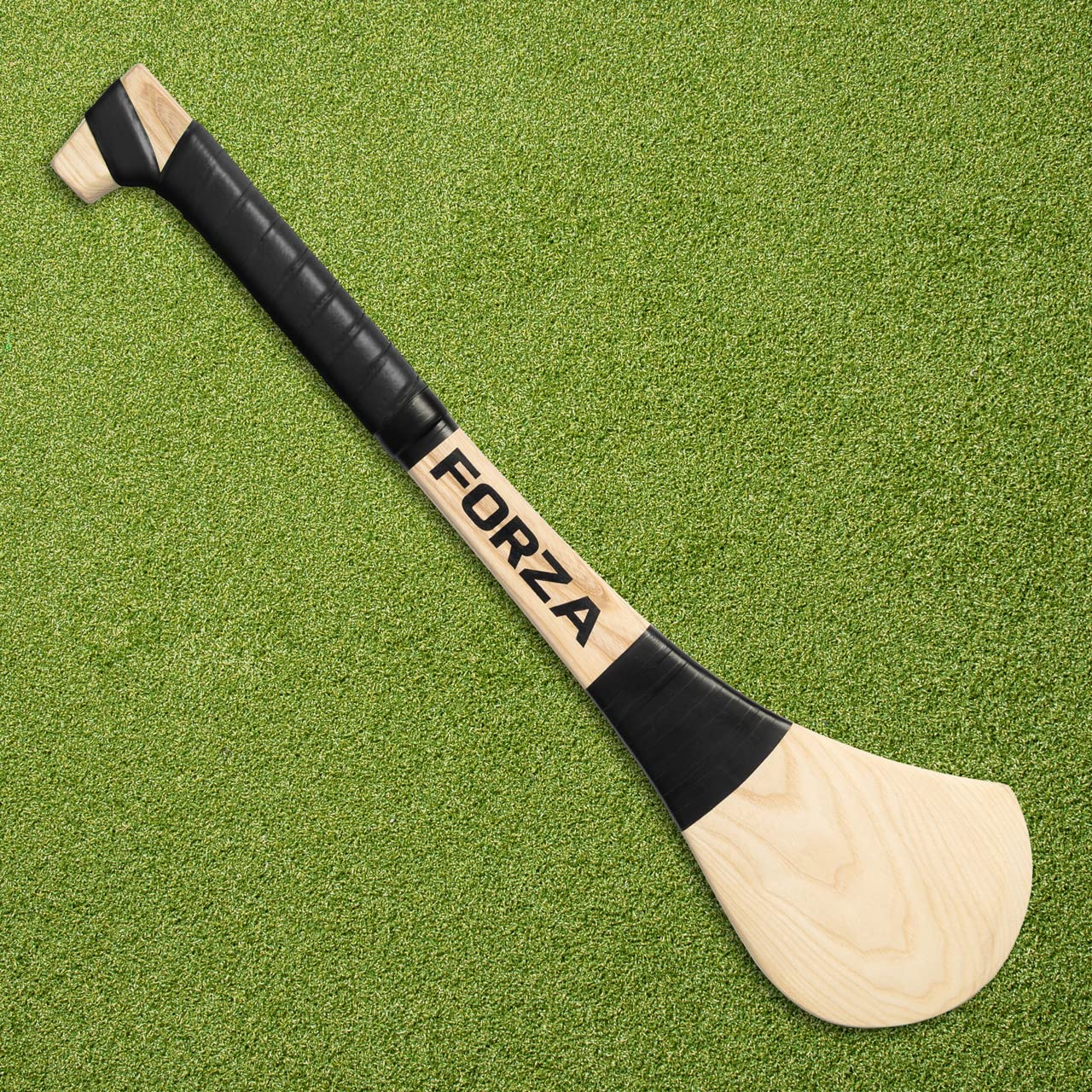 FORZA Ash Wood Hurling Stick - GAA Hurling & Camogie Stick [5 Sizes] (Black, 24in)