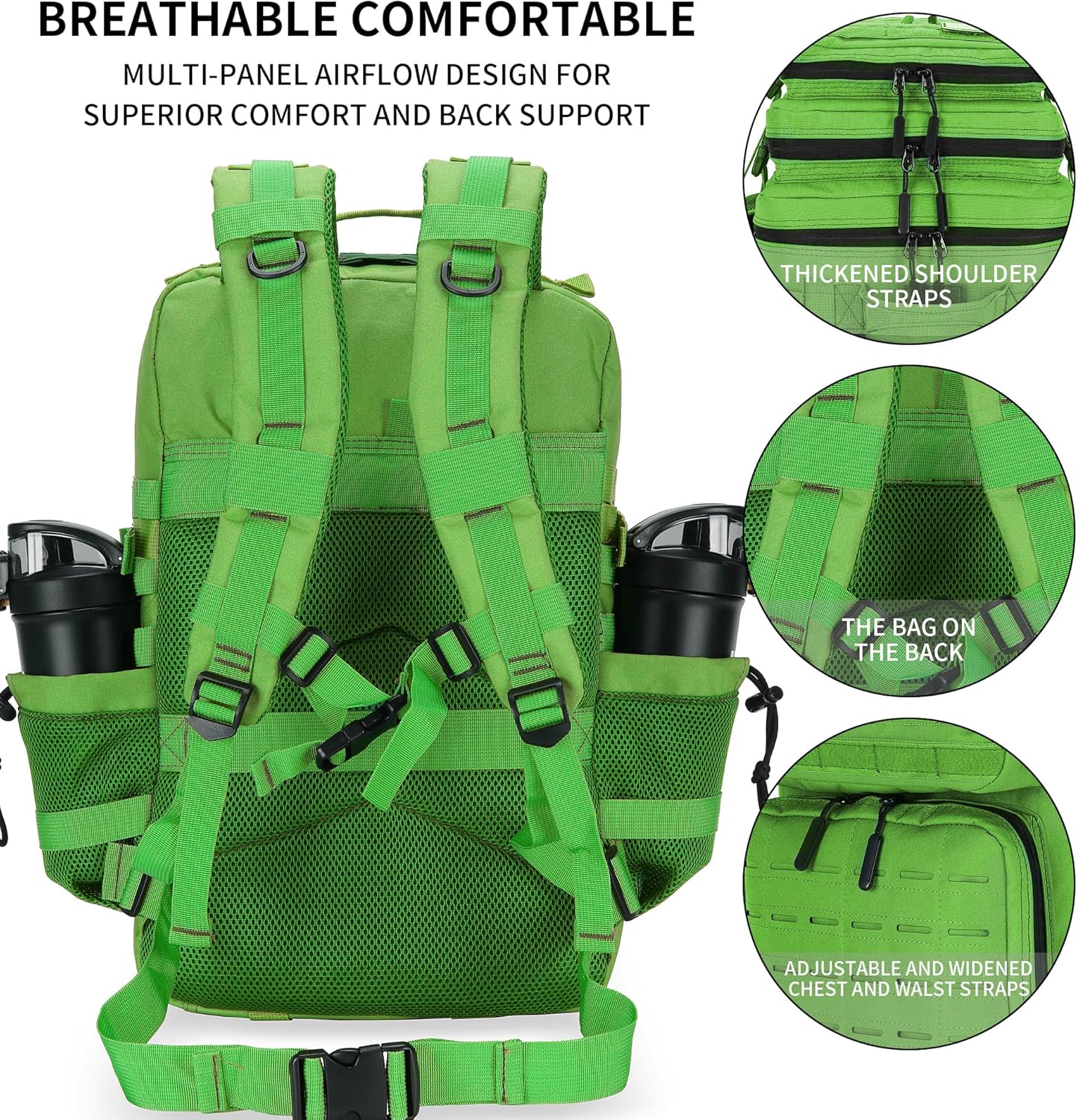 Military Tactical Backpack 45L/25L 3 Day Assault Pack Molle Daypack Hiking Backpack for Men and Women - Image 4