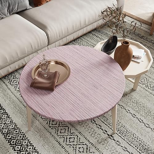 Miniatura 4 de CRE8TIVE Papel tapiz de tela de hierba rosa pálido, papel tapiz texturizado para despegar y pegar, papel de contacto de tela de hierba sintética,