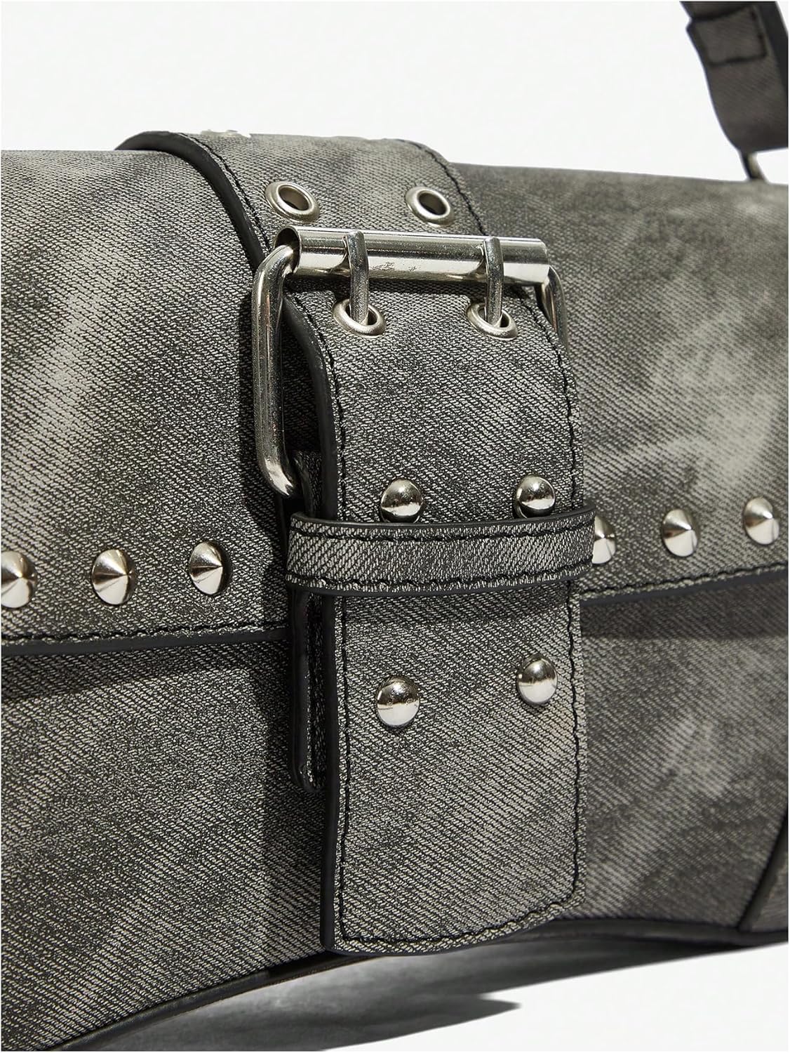 Verdusa Women's Y2K Purse Trendy Goth Studded Punk Leather Shoulder Bag 2000s Purse - Image 6