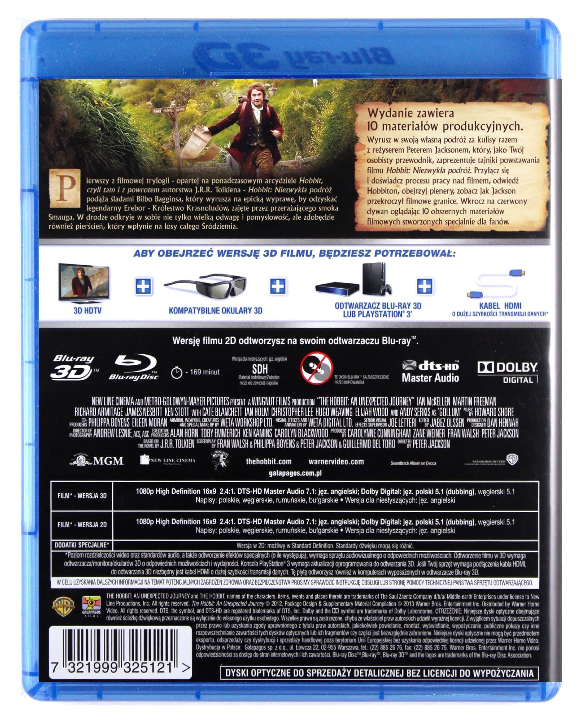 MOVIE/FILM-HOBBIT: NIEZWYKLA PODROZ (4BD)