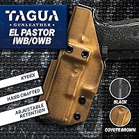 Vista 6 de TAGUA GUNLEATHER EL Pastor Kydex - Funda para pistola óptica Kydex universal IWB/OWB de 0.354 in para pistola de transporte oculta, funda