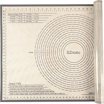 Silicone Pastry Mat 34X26 inch Baking mat Perfect for Dough, Pastry, Pie Crust, Fondant, Cookies, Bread, Pasta/Pizza,Pastry Board, Kitchen Counter Mat