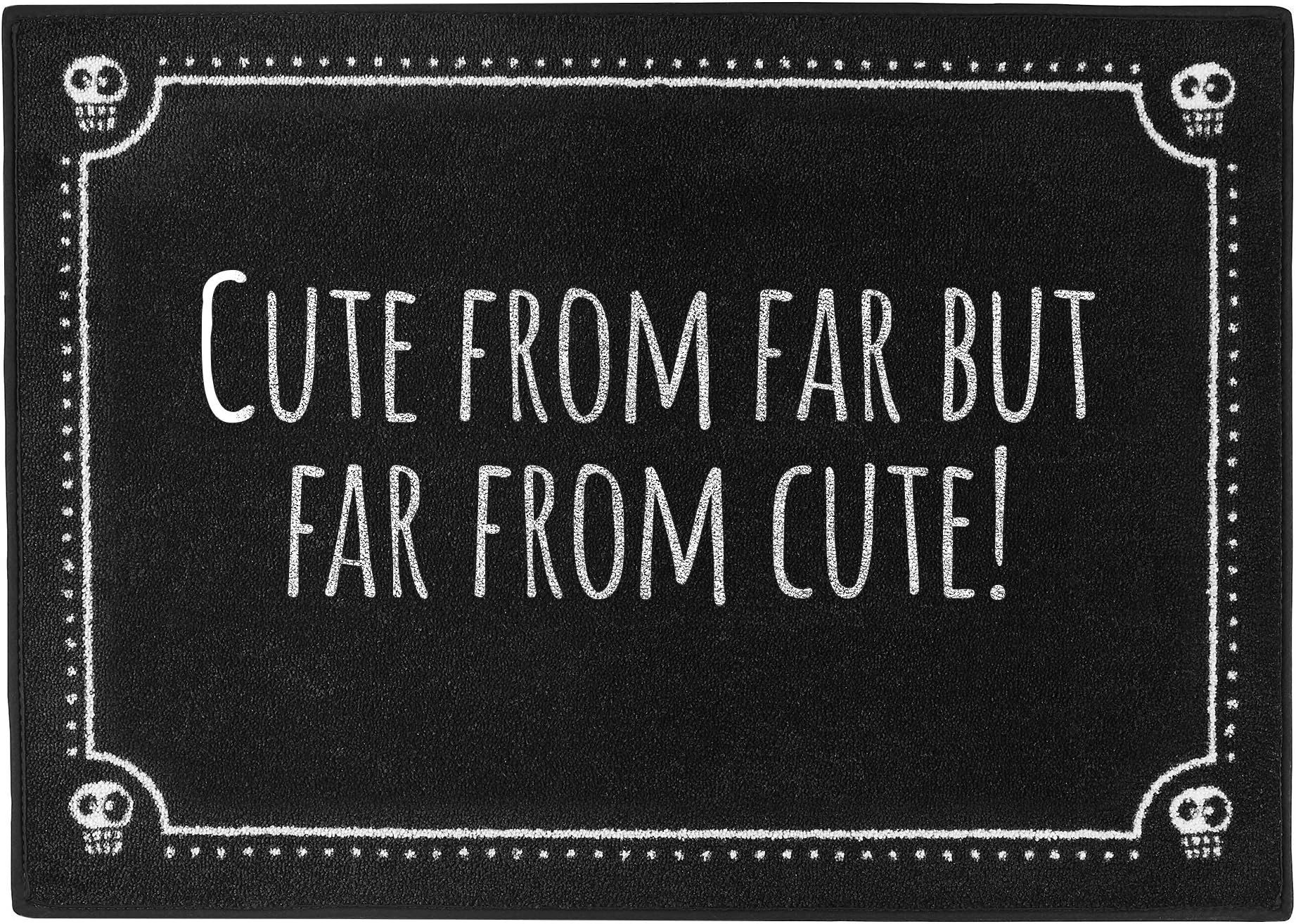 Misfortune Cookies Doormat "Cute from far"