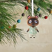 Vista 5 de Hallmark Nintendo Animal Crossing Isabelle y Tom Nook Adornos de Navidad, juego de 2