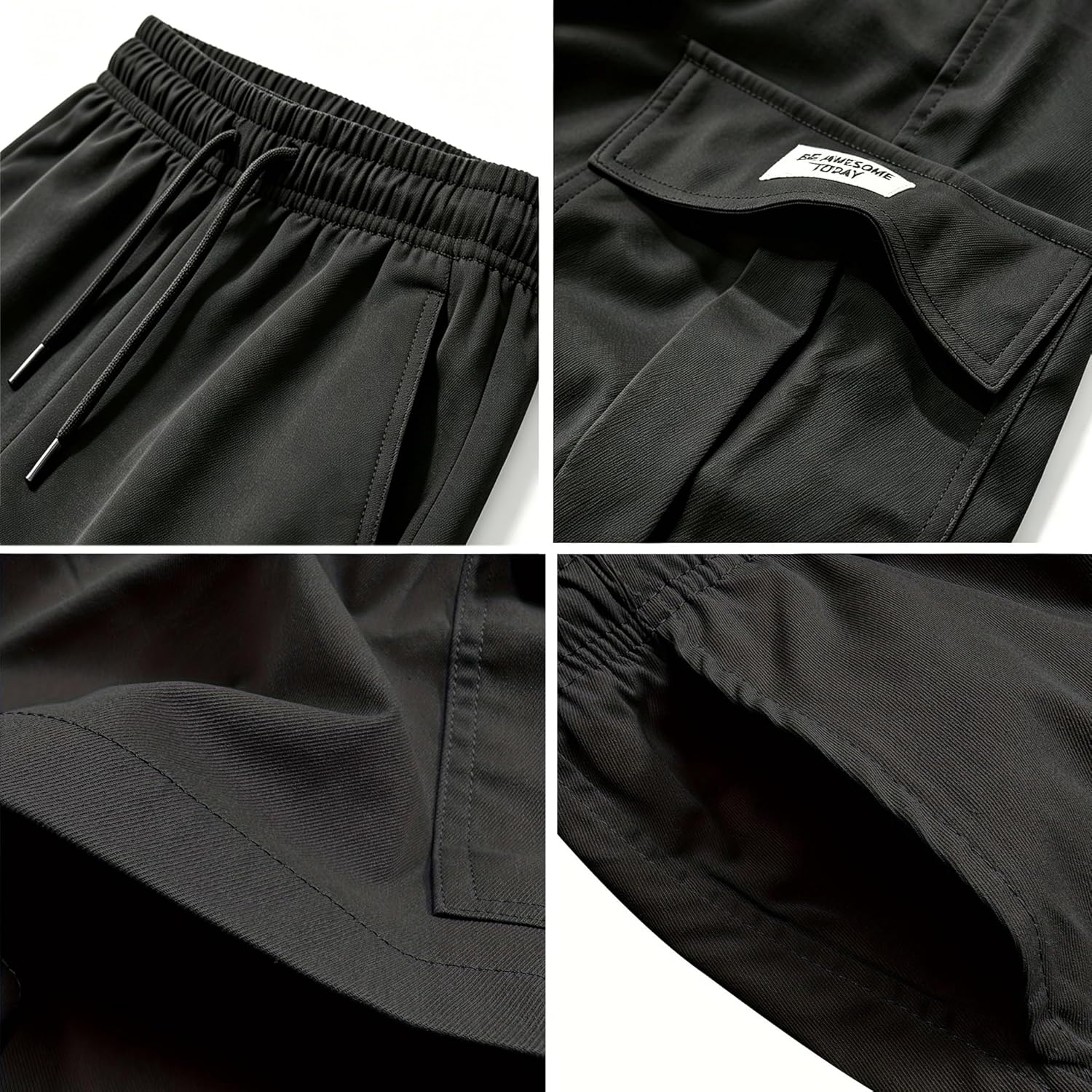 3 Pack Boys Cargo Shorts, Outdoor Quick Dry Hiking Shorts, Lightweight Athletic Short with Zipper Pockets
