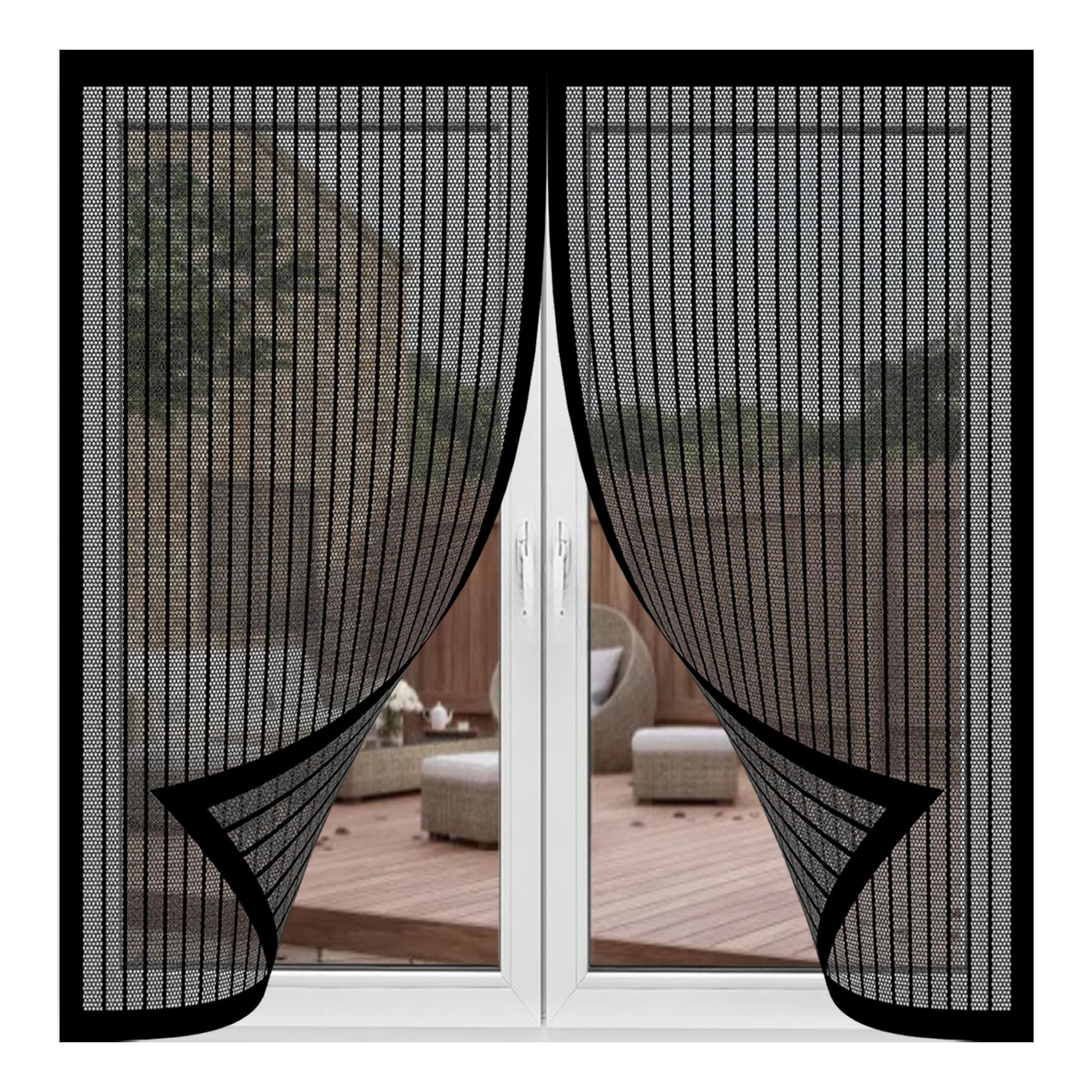 Moustiquaire pour fenêtre et porte patio 170x180 pour des nuits d'été sereines