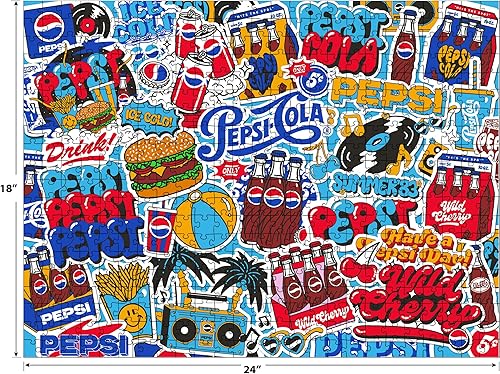 Miniatura 6 de RoseArt - Surtido de aperitivos - Pepsi Cola - Rompecabezas de 500 piezas, diseño nostálgico de Pepsi para adultos