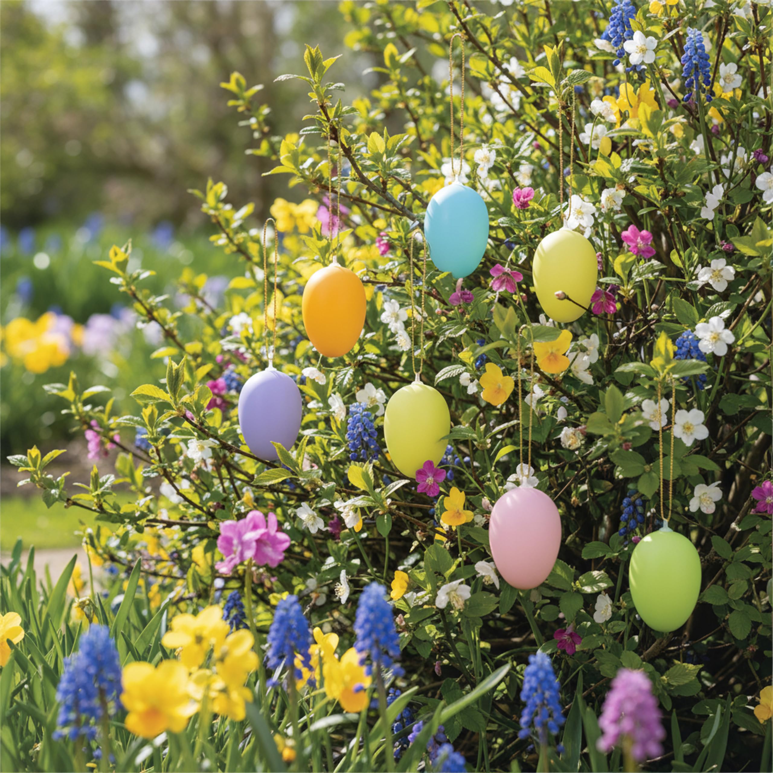 Ostereier Zum Aufhängen 12 Ostereier Aus Kunststoff – Outdoor-Deko Mit Hasen & Happy Easter Schriftzug – Hängedeko Für Garten, Balkon Oder Fenster, 2024