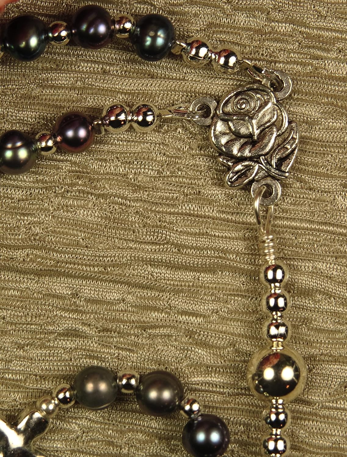 Handmade Orthodox Rosary Gift Greek Chotki Purple Cultured Freshwater Pearls and Silver