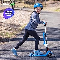 Vista 36 de SKIDEE Kick Scooters for Kids Ages 3-5, Adjustable Height Foldable Scooter with Removable Seat, 3 LED Light Wheels, Rear Brake, Wide Standing Board