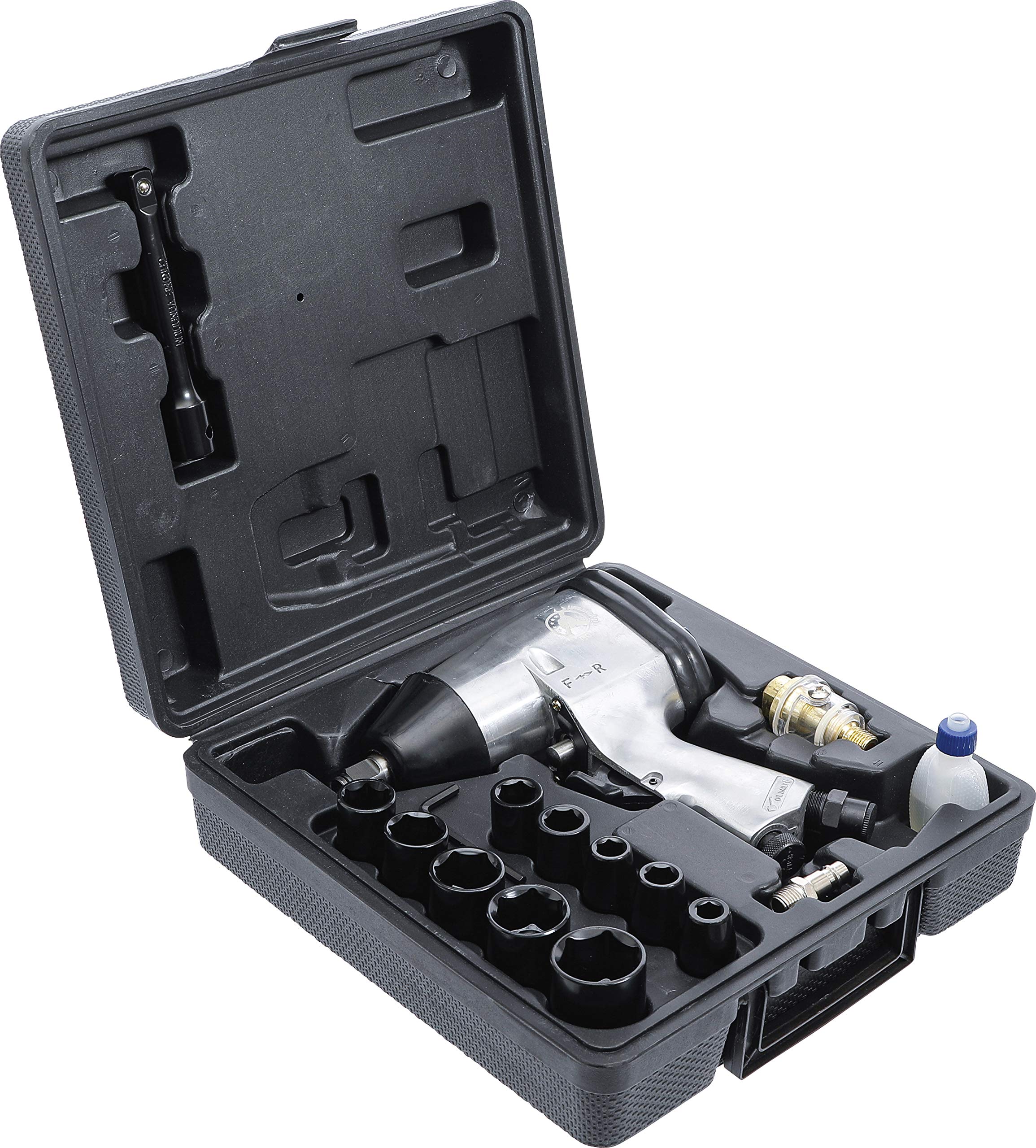 BGS Diy 3211 | Kit avvitatore pneumatico ad impulsi | 12,5 mm (1/2") | 312 Nm | 16 pz.