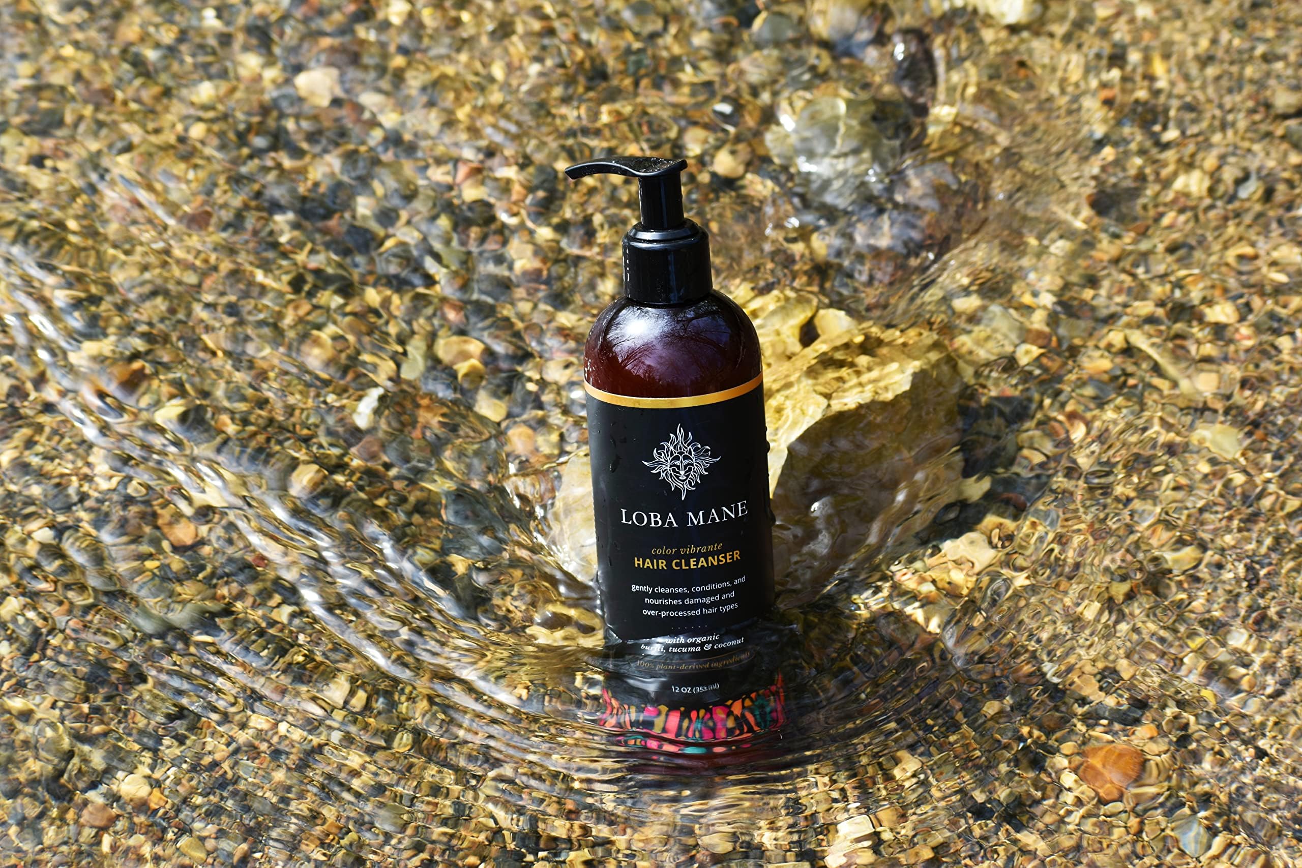 Loba Mane Color Vibrante Hair Cleanser Gently Cleans Conditions & Nourishes Thick Coarse Dry Damaged Wavy Curly Hair Types | Color-Safe | Natural & Organic (12 oz)