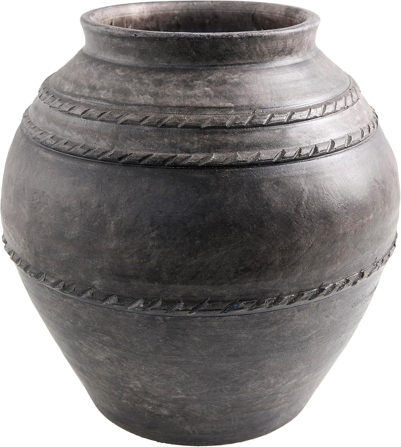 Livabliss x Galey Alix Stevi Global Outdoor Vase, 19" H x 18" W x 18" D, Gray