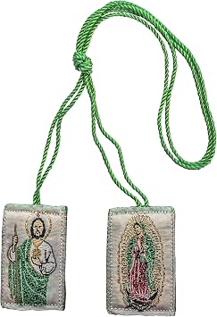 Escapulario - Virgen de Guadalupe con San Judas Tadeo - Santos de Mexico Original Blessing of St Jude